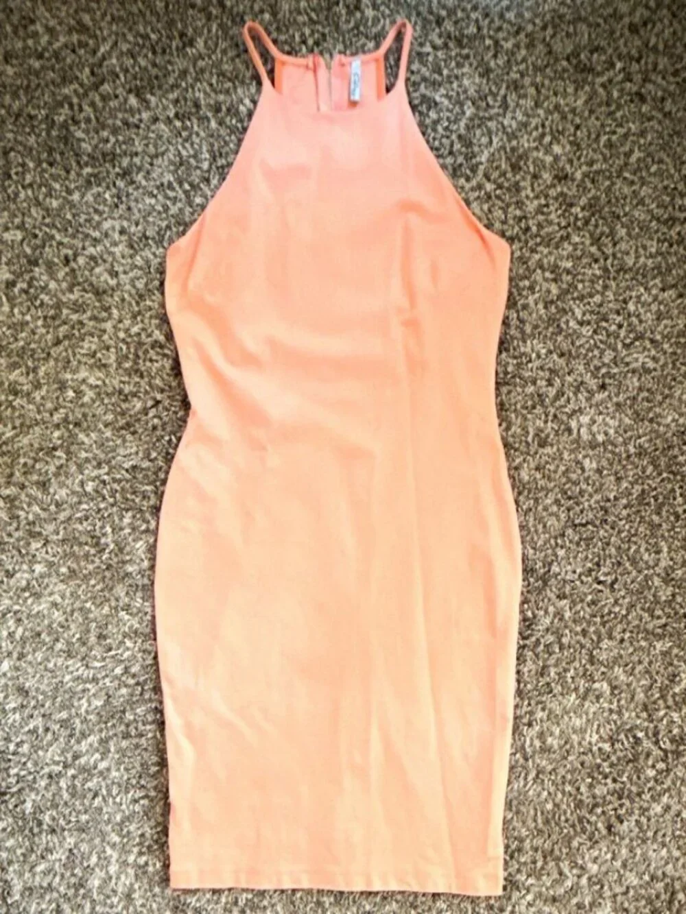 Pepper Women’s Pink Bodycon Dress Sleeveless High Neck Size S